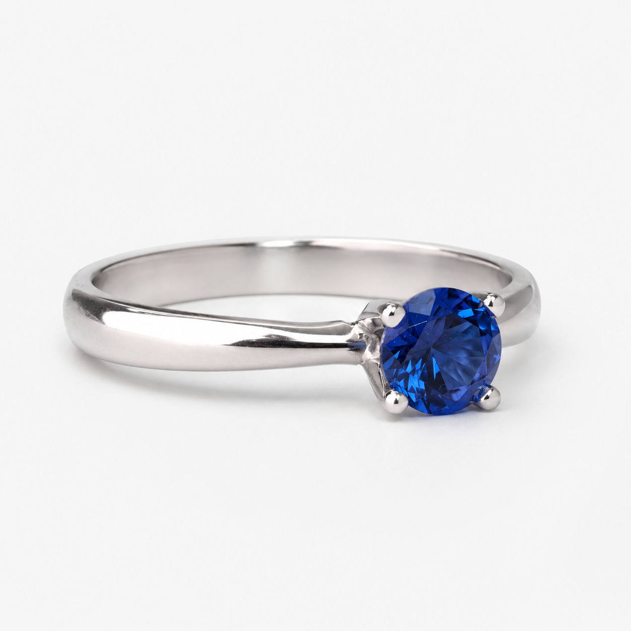 Anel de Noivado | Ouro Branco 18k | Lira II