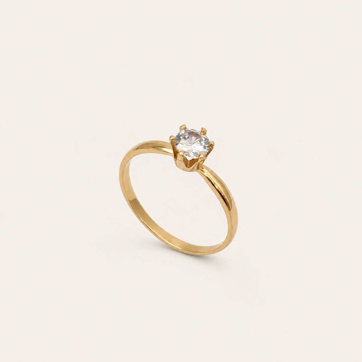 Anel de Noivado | Ouro 18k | Sol