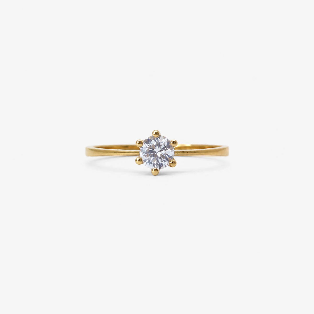 Anel de Noivado | Ouro 18k | Flor de Lis