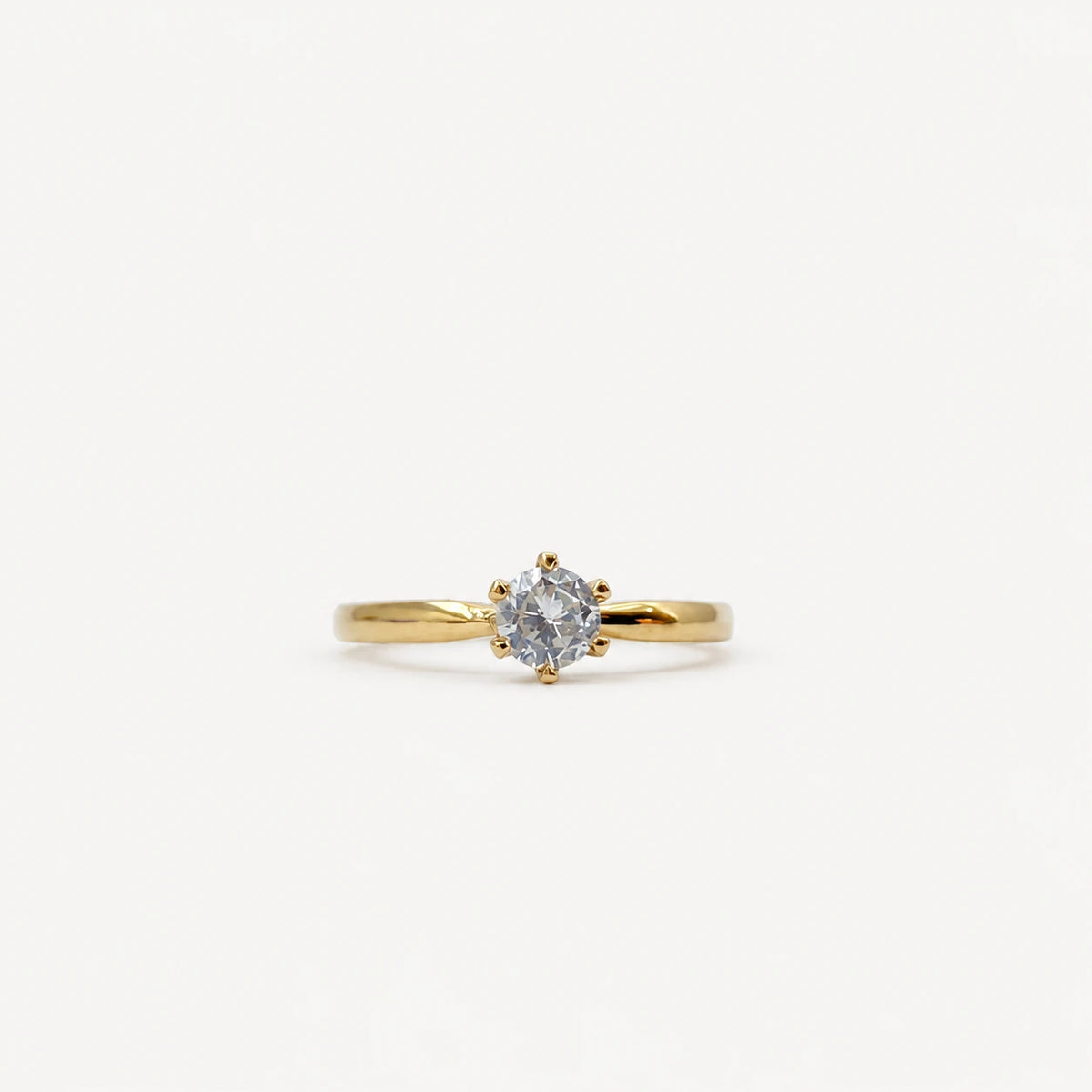 Anel de Noivado | Ouro 18k | Sol