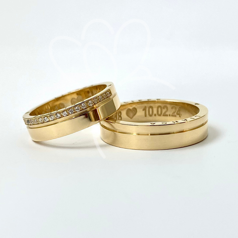 Aliança de Casamento | Maitê Premium | 5mm | Ouro 18k