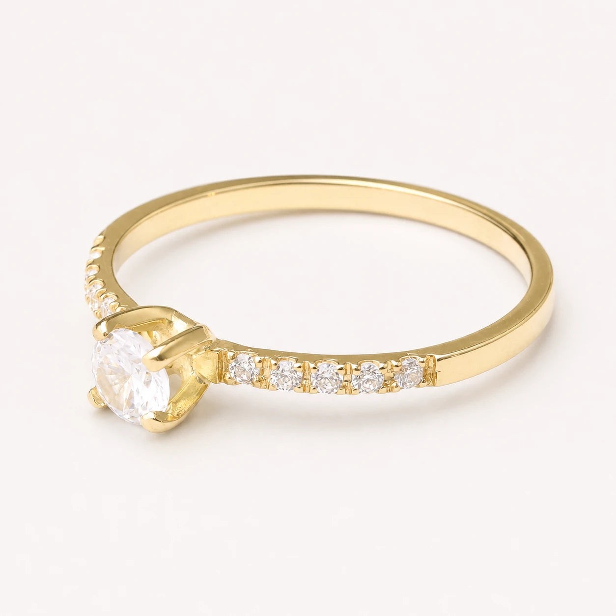 Anel de Noivado | Ouro 18k | Lirio