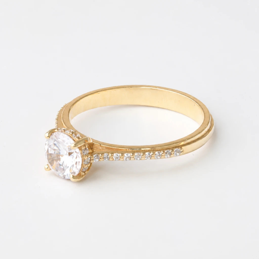 Anel de Noivado | Ouro 18k | Buganvilia