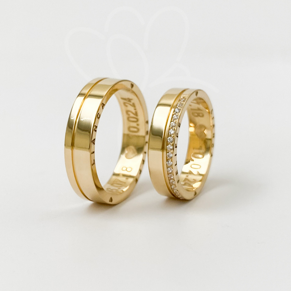 Aliança de Casamento | Maitê Premium | 5mm | Ouro 18k