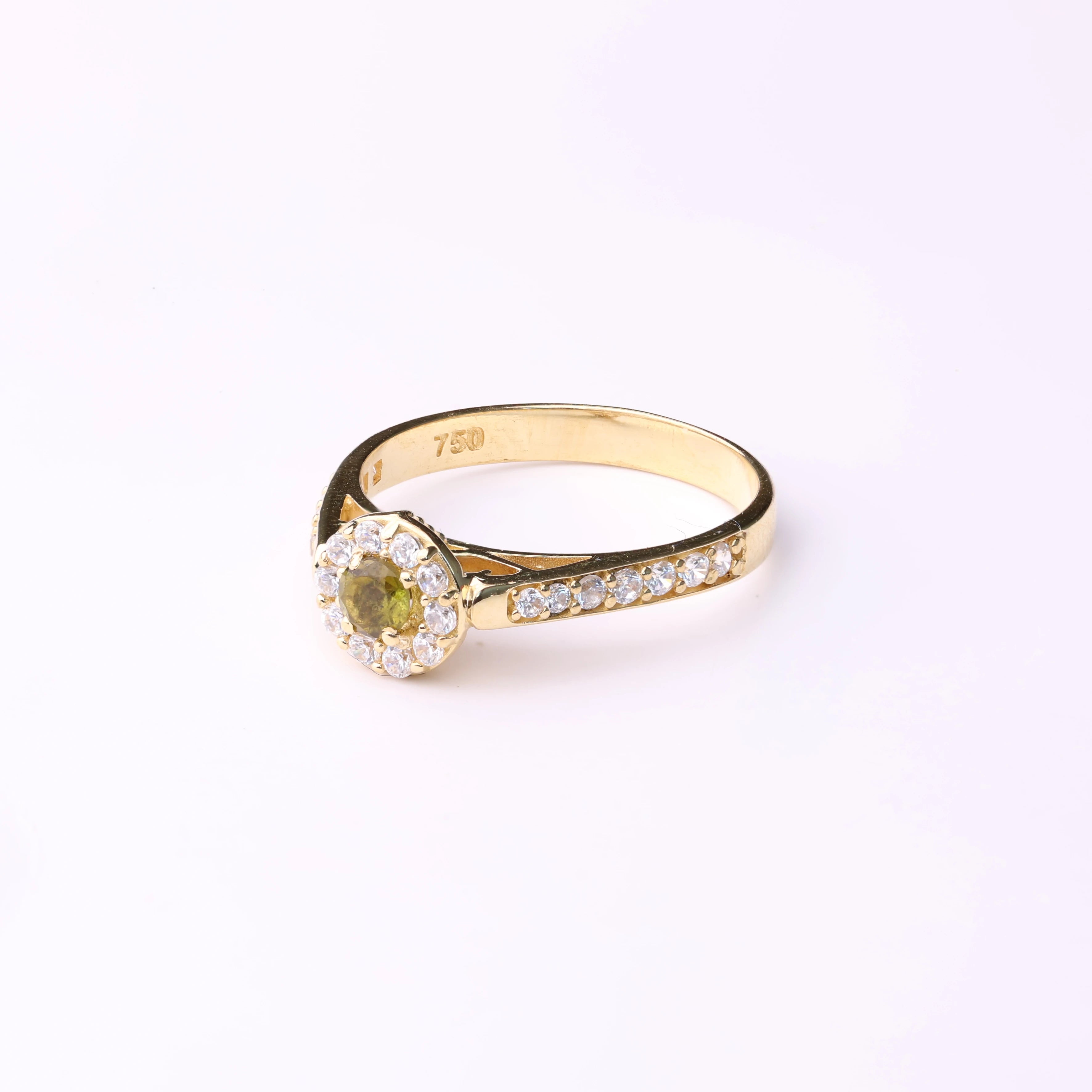Anel de Noivado | Ouro 18k | Bromelia
