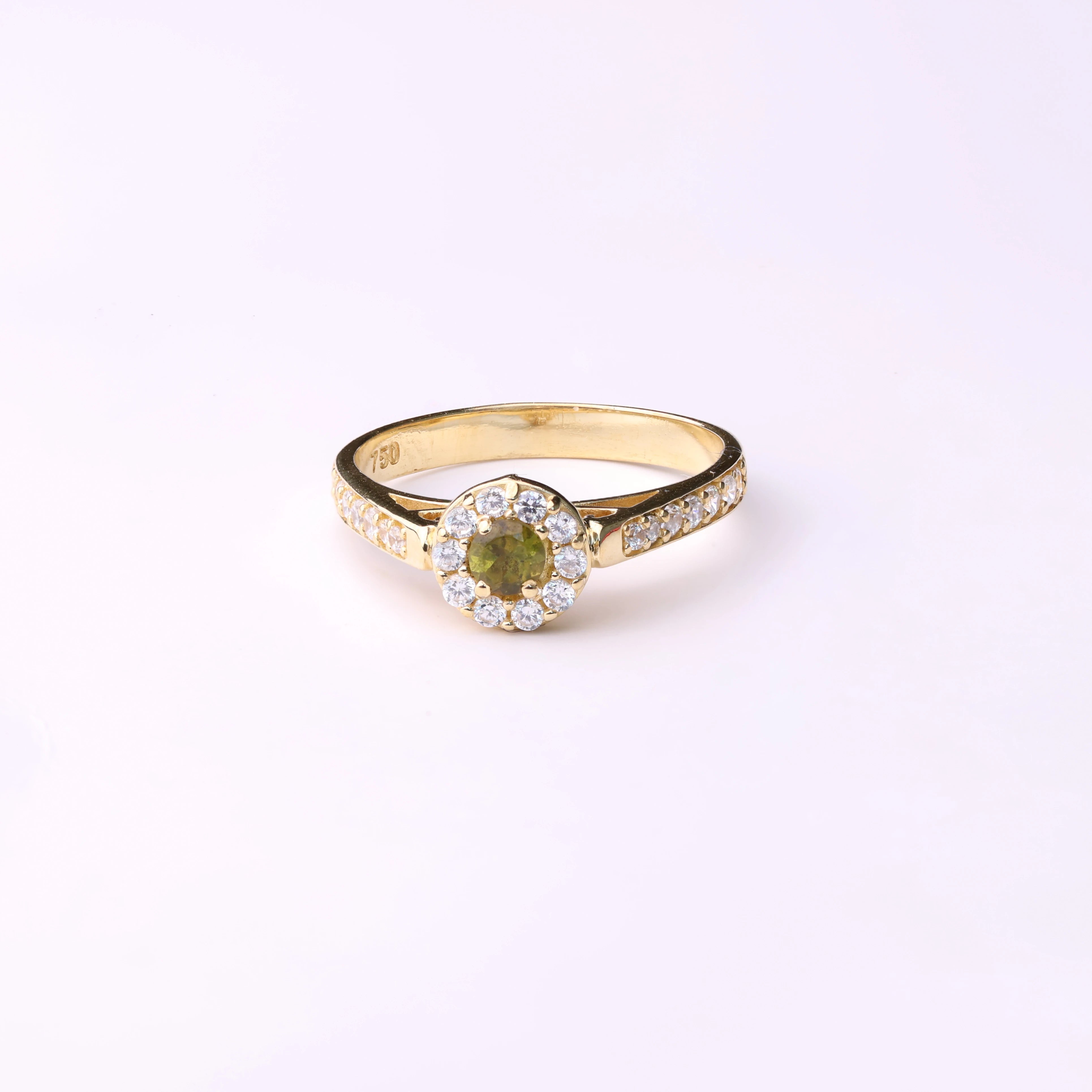 Anel de Noivado | Ouro 18k | Bromelia