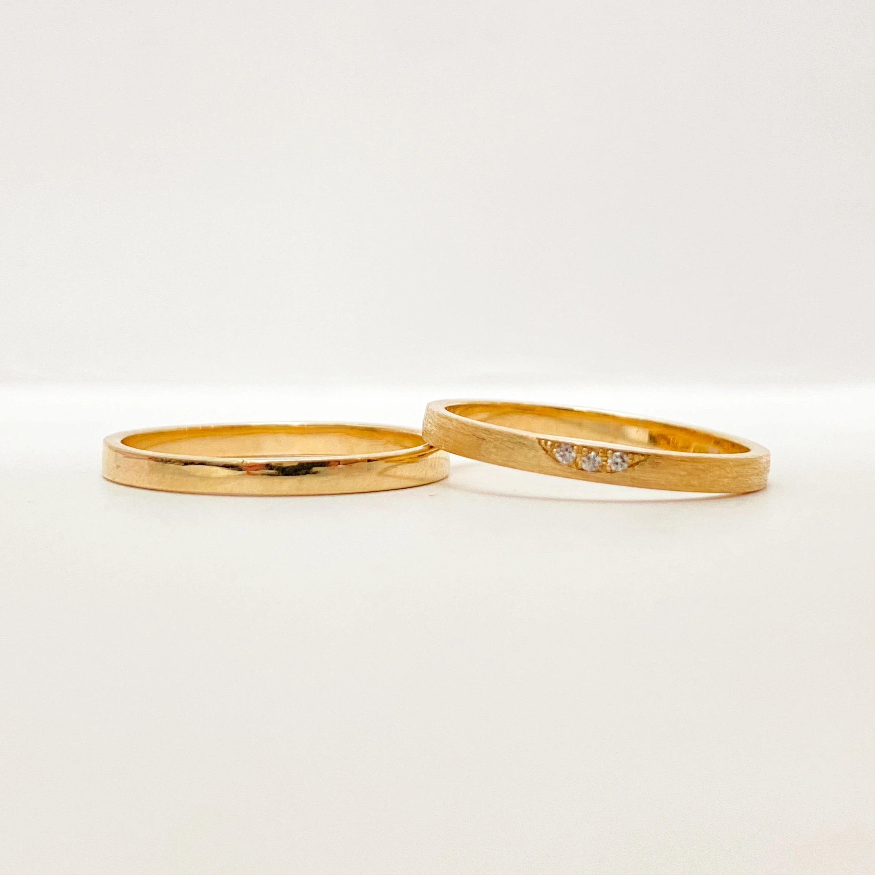 Aliança de Casamento | Acácia | 2 e 3mm | Ouro 18k