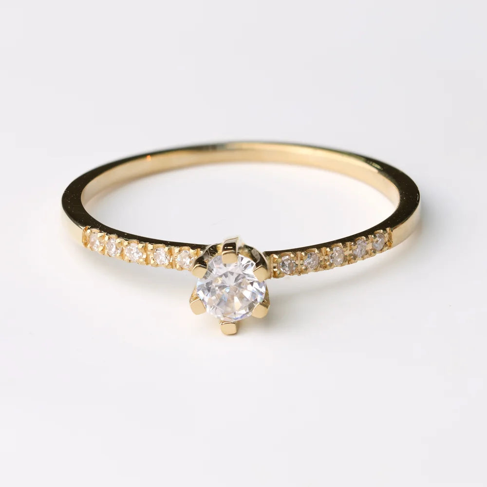 Anel de Noivado | Ouro 18k | Azaleia II