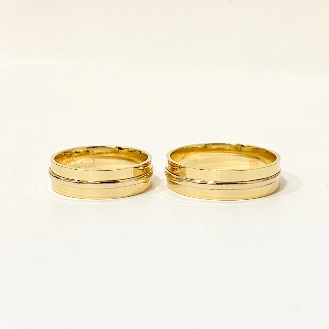 Aliança de Casamento | Calêndula | 5mm | Ouro 18k
