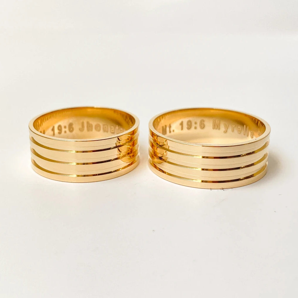 Aliança de Casamento | Chloé | 10mm | Ouro 18k