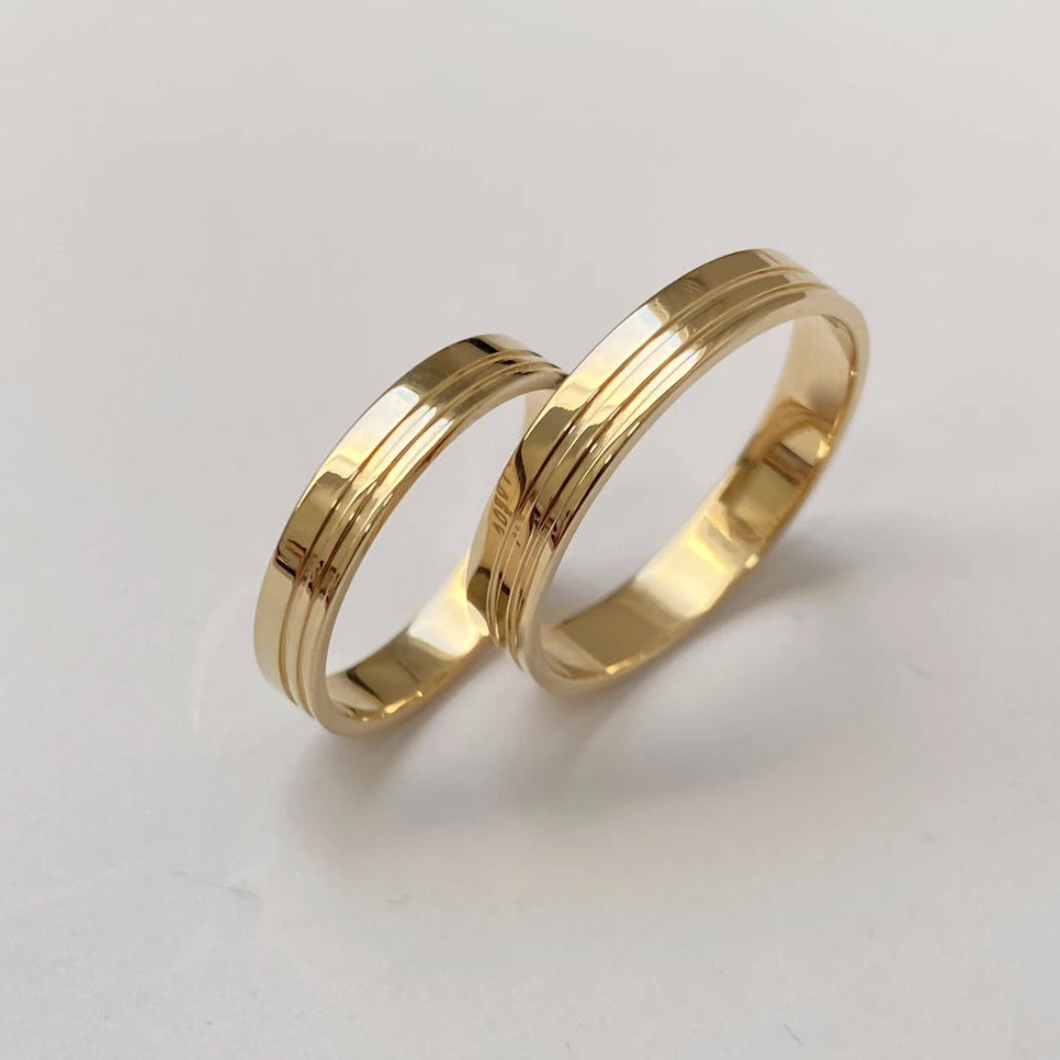 Aliança de Casamento | Clívia | 5mm | Ouro 18k