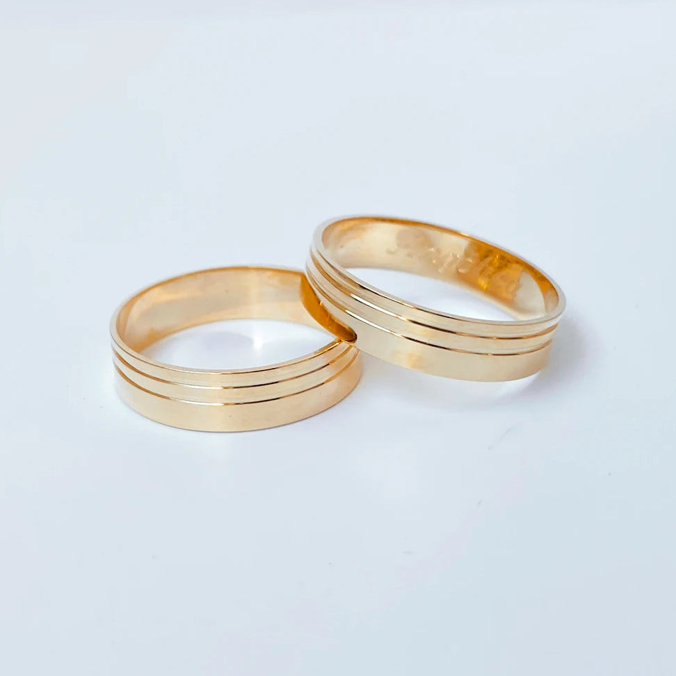 Aliança de Casamento | Clívia | 7mm | Ouro 18k