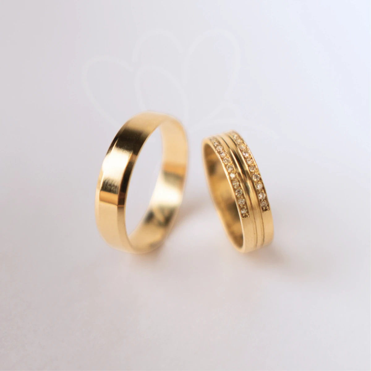 Aliança de Casamento | Flor-de-Pérola | 5mm | Ouro 18k