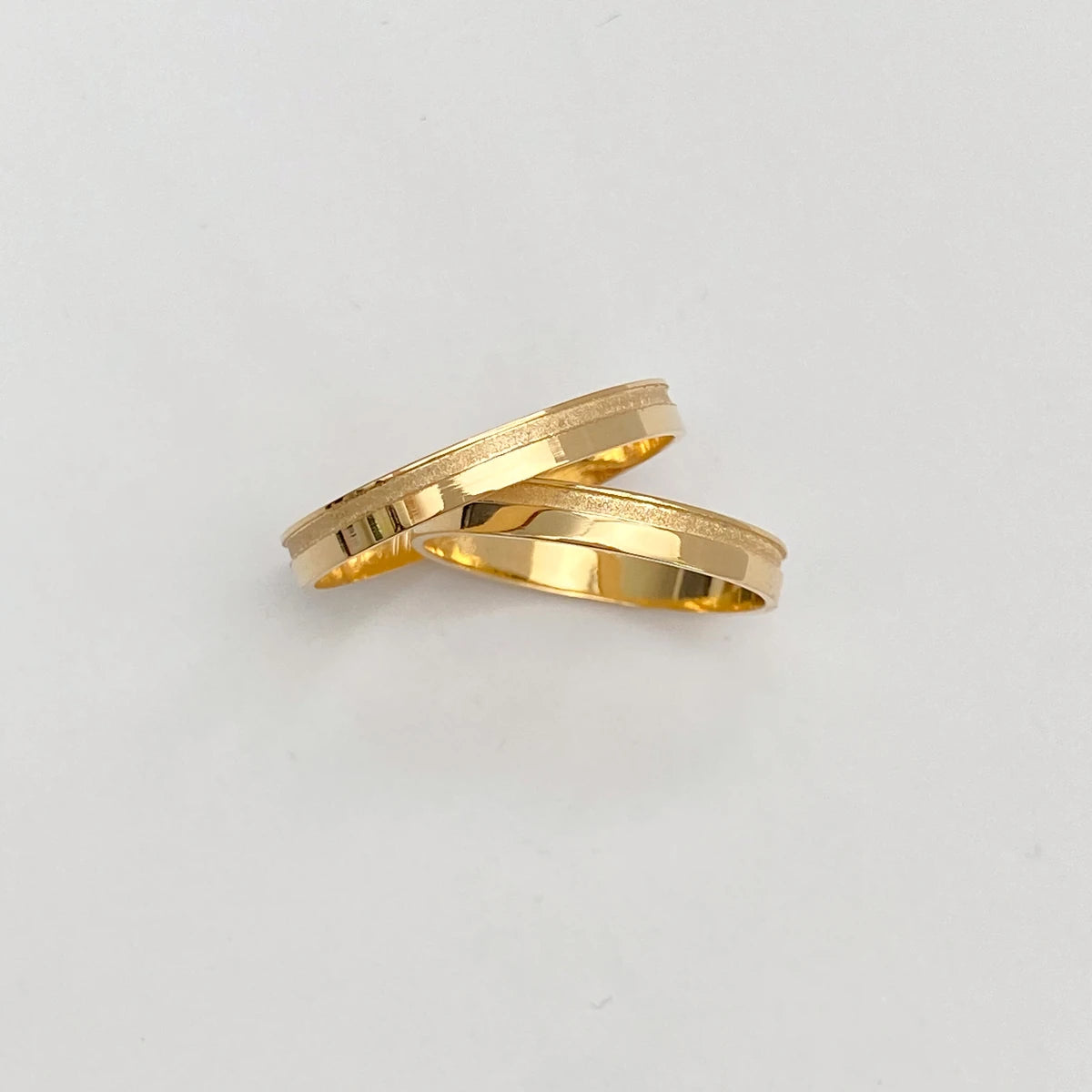 Aliança de Casamento | Flor de Tangerina | 3mm | Ouro 18k