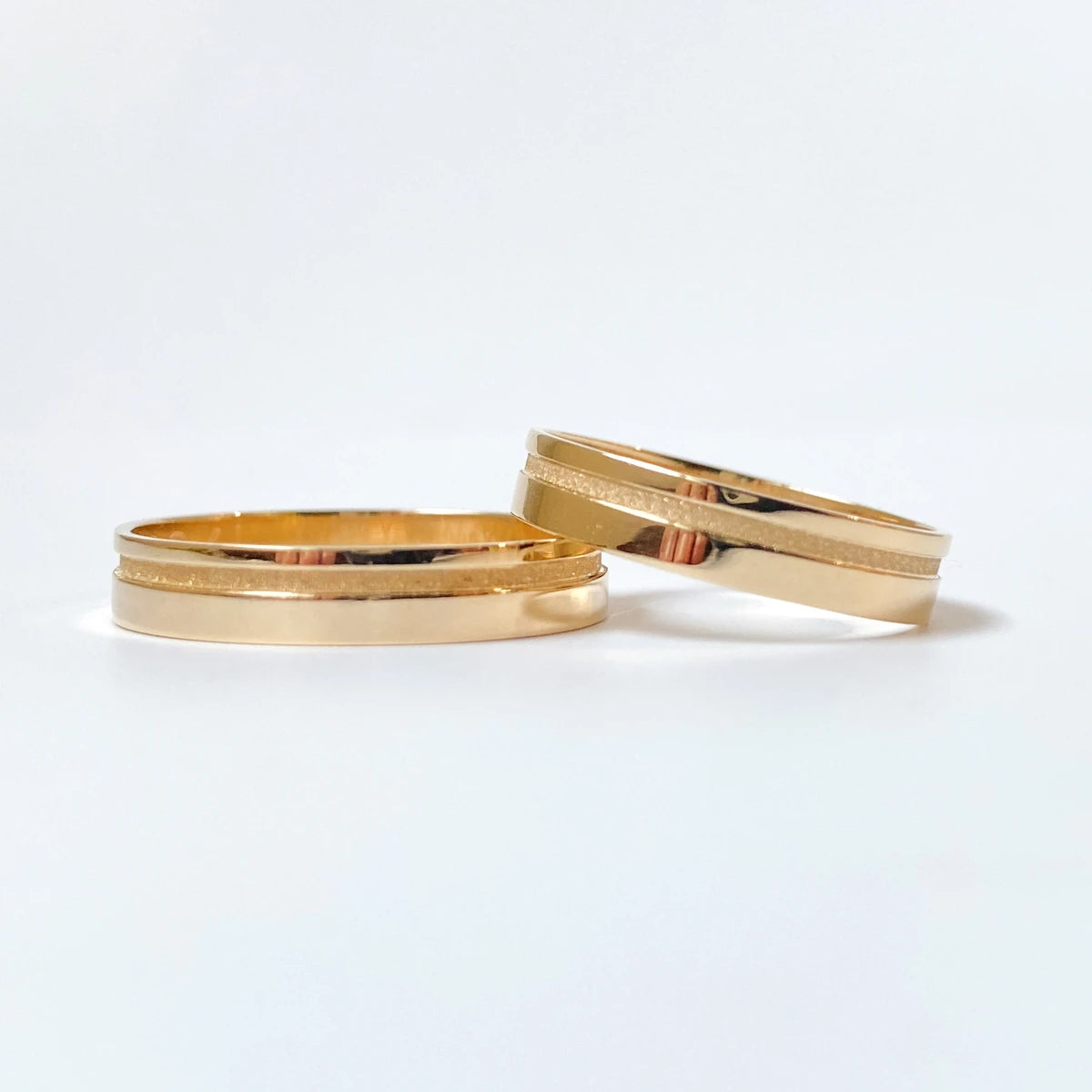 Aliança de Casamento | Flor de Tangerina | 4mm | Ouro 18k