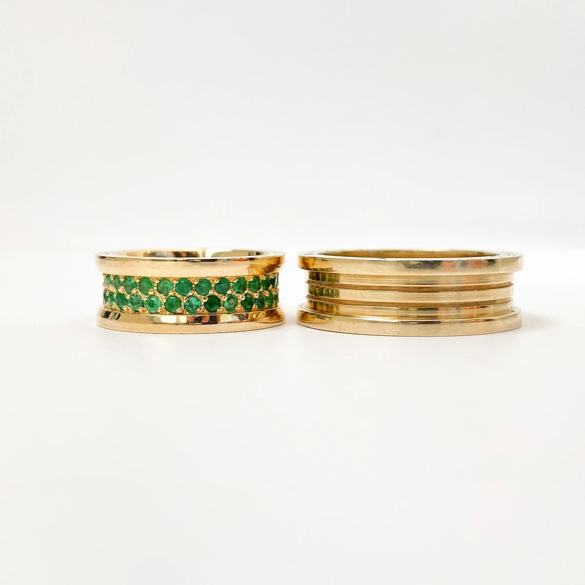 Aliança de Casamento | Mozart P Verde | 8mm | Ouro 18k