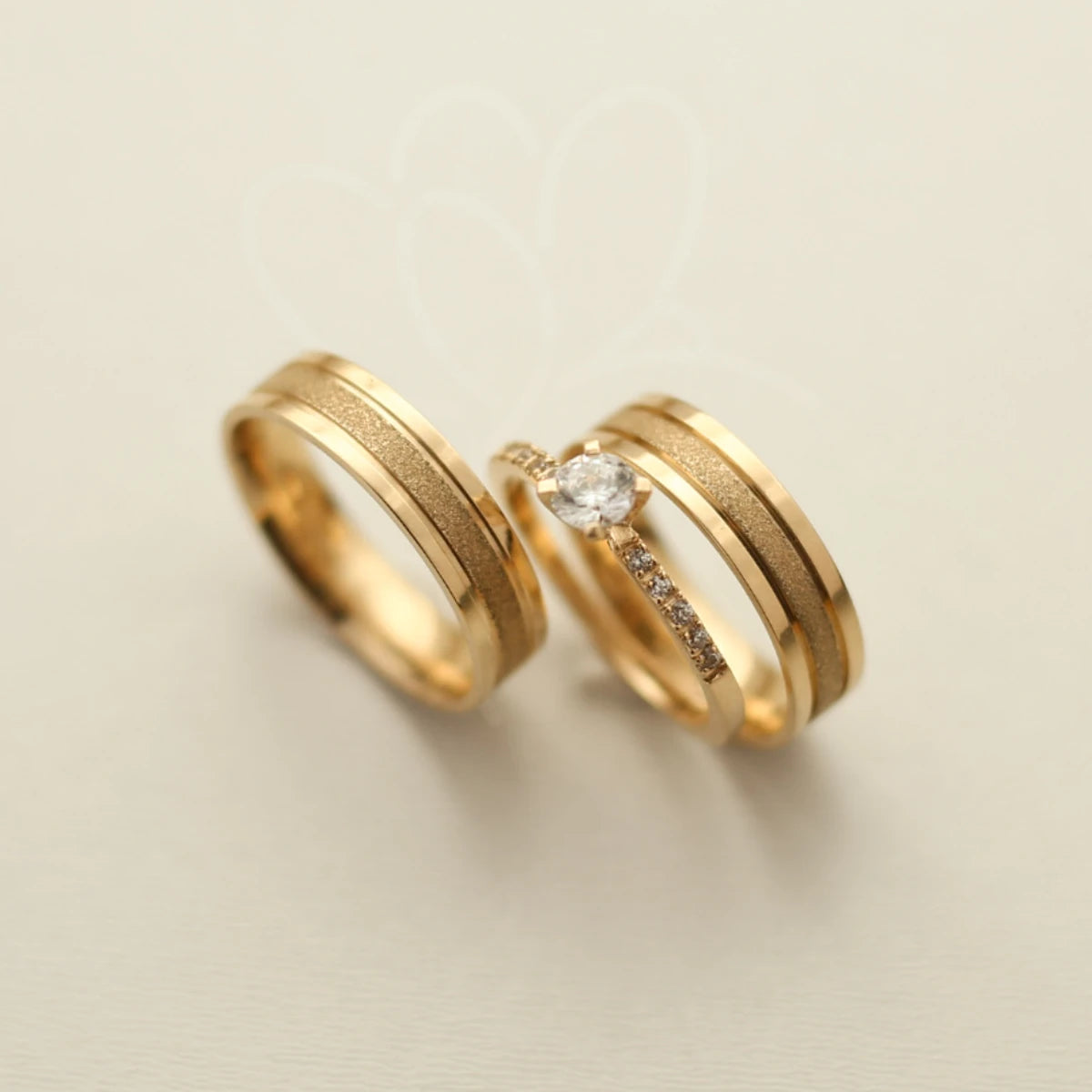 Aliança de Casamento | Rosa-do-Campo | 5mm | Ouro 18k