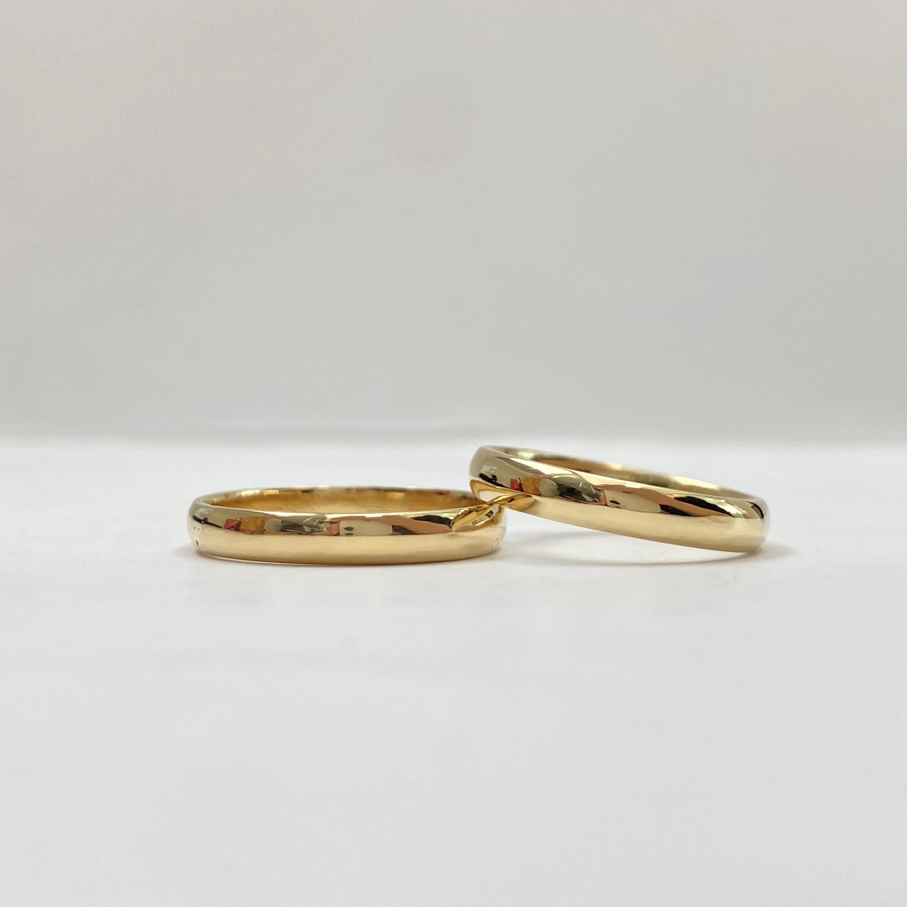 Aliança de Casamento | Girassol lll | 3mm | Ouro 18k