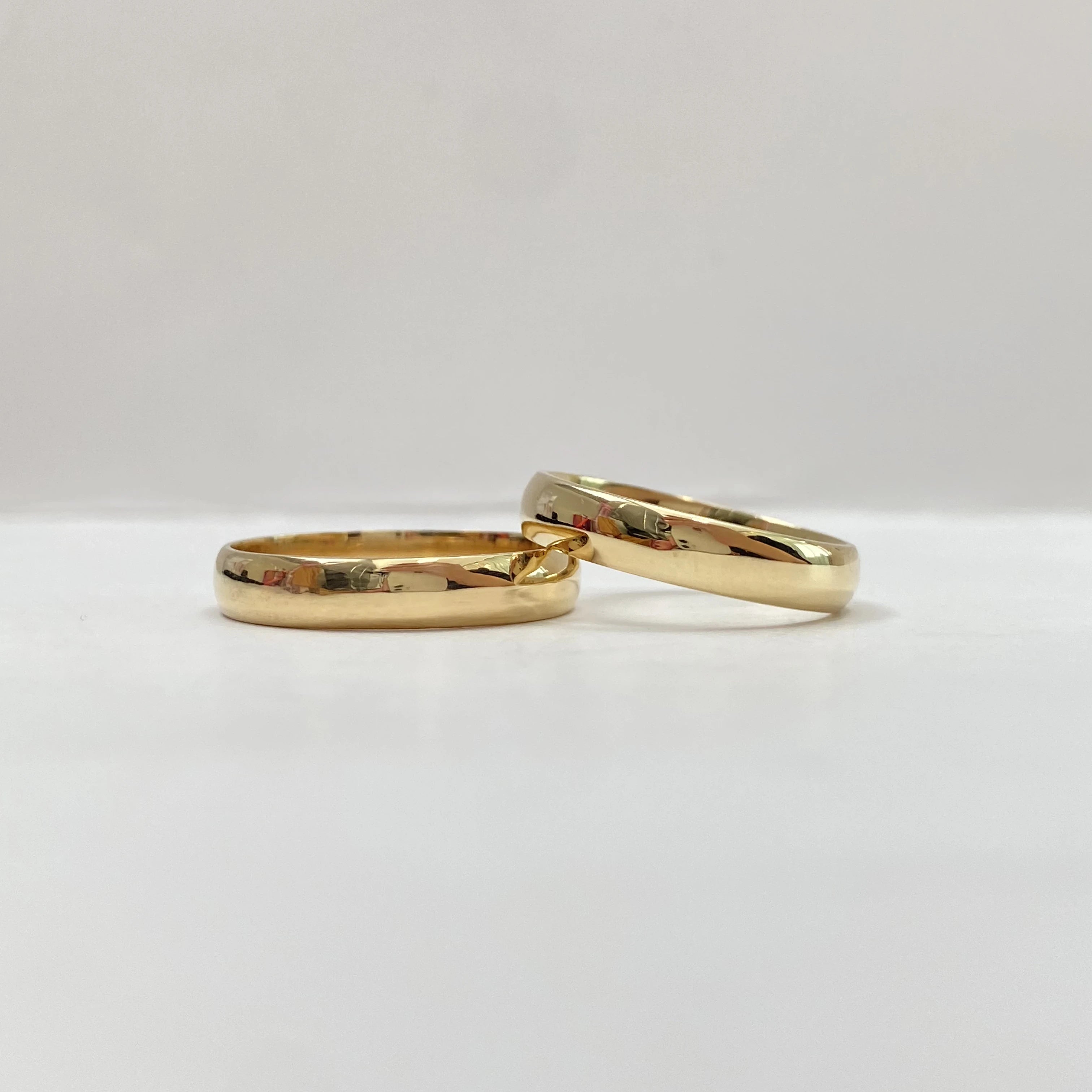 Aliança de Casamento | Girassol lll | 4mm | Ouro 18k