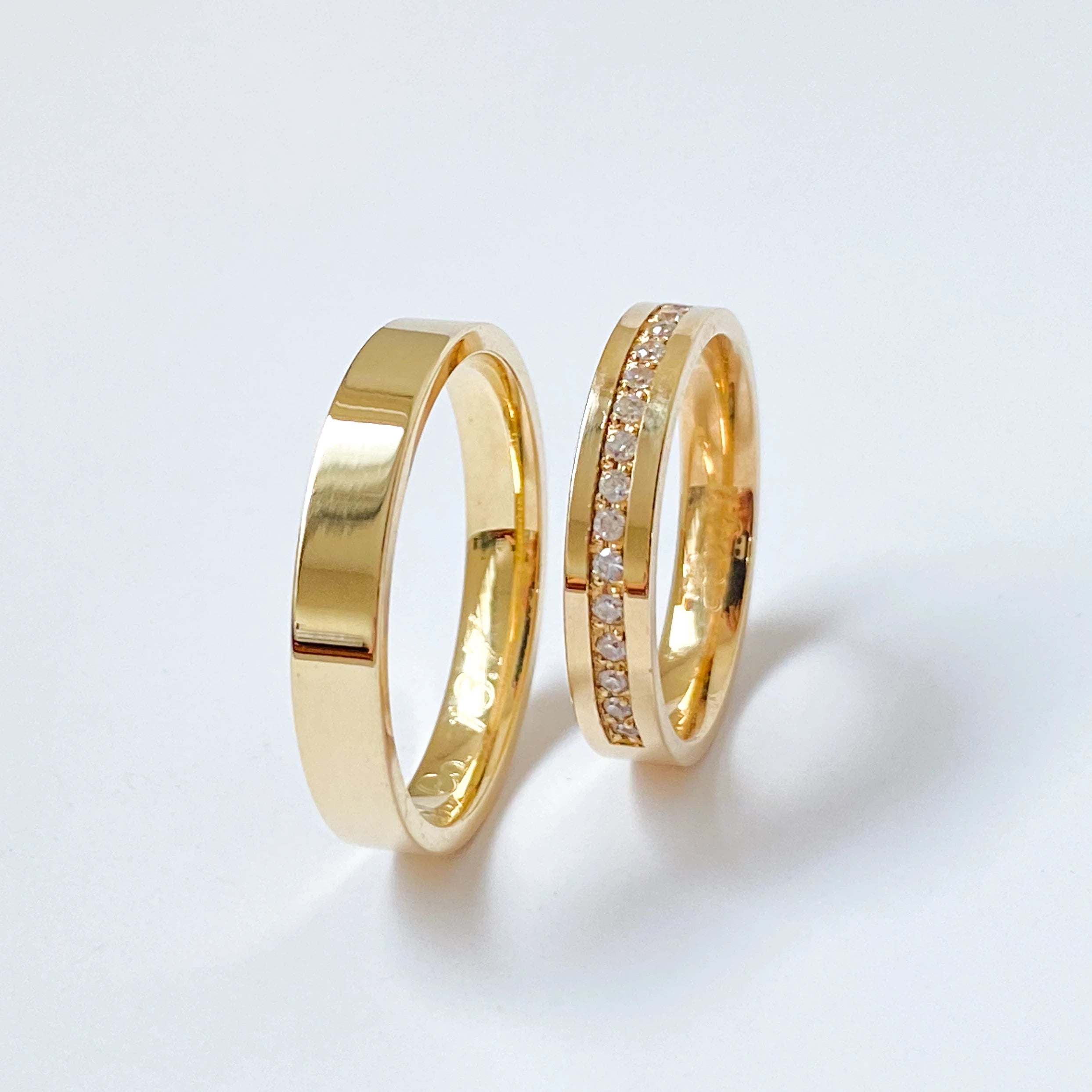 Aliança de Casamento | Jasmim | 3,5mm | Ouro 18k