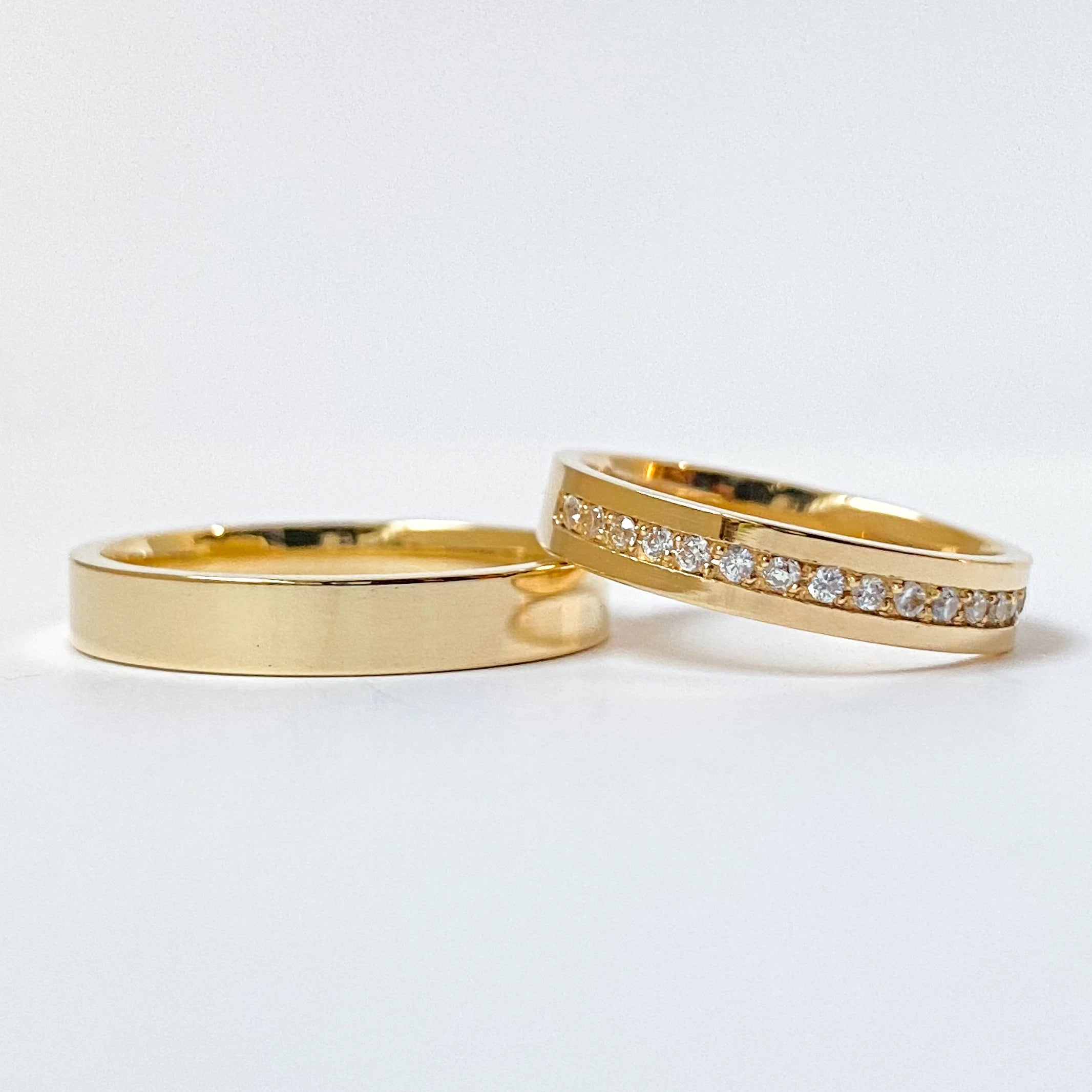 Aliança de Casamento | Jasmim | 3,5mm | Ouro 18k