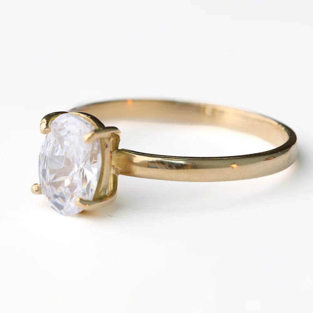 Anel de Noivado | Ouro 18k | Petúnia G1