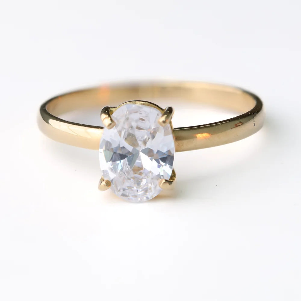 Anel de Noivado | Ouro 18k | Petúnia G1
