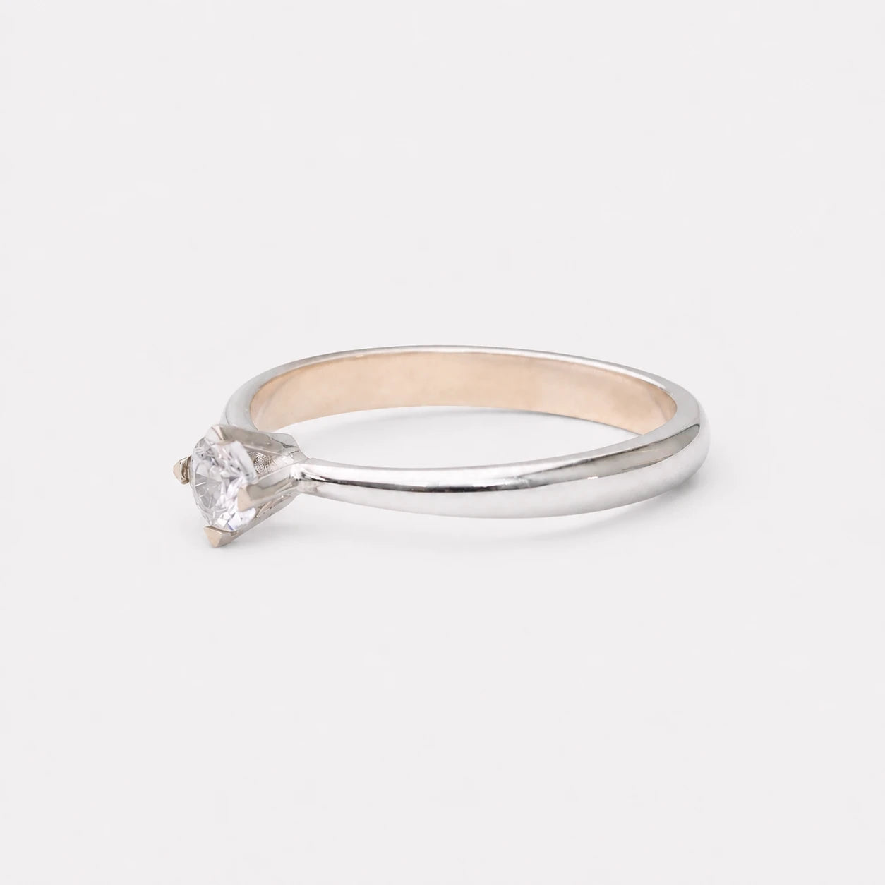Anel de Noivado | Ouro Amarelo e Rosé 18k | Rosa